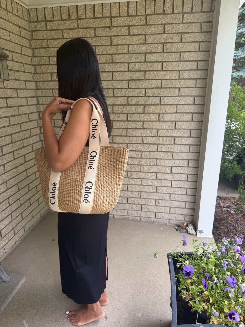 Chloé Natural Woven Tote with Branded Cream Straps! Never Used! - Picture 4 of 4